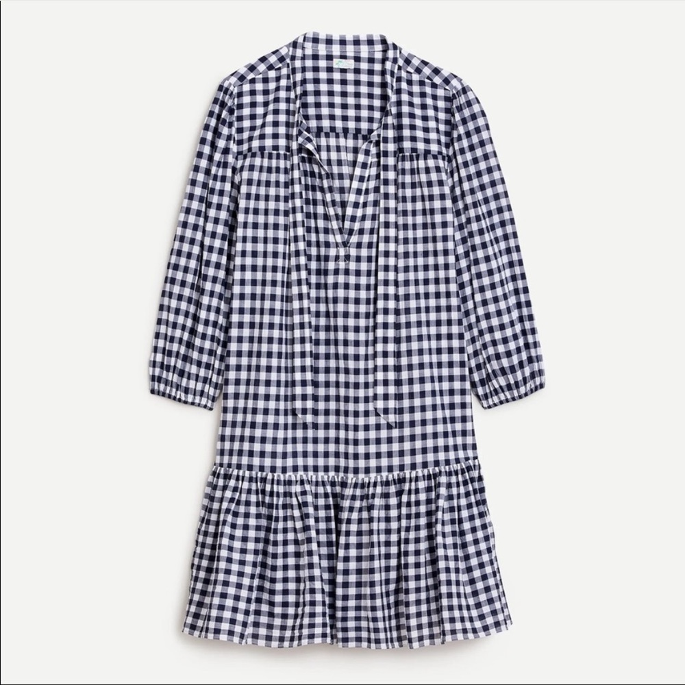 navy gingham dress j crew